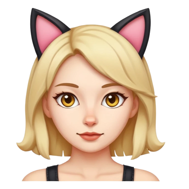 Кошка жена с ушками  emoji