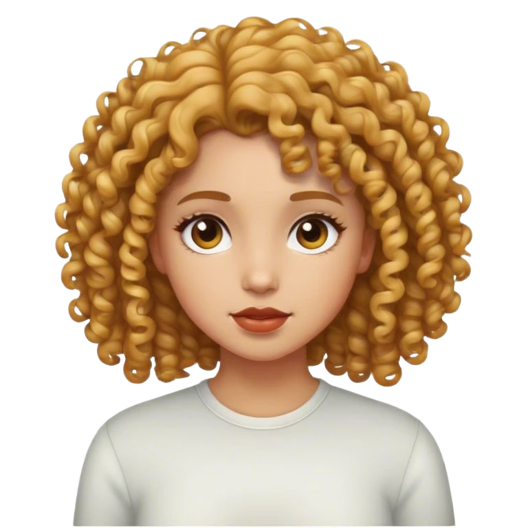 Girl with curly hair emoji