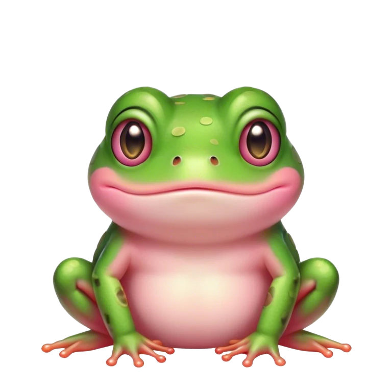 cute frog cheeks pink blush emoji