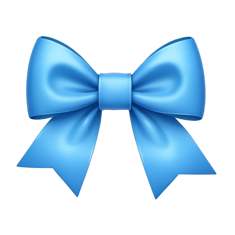 Blue bow emoji