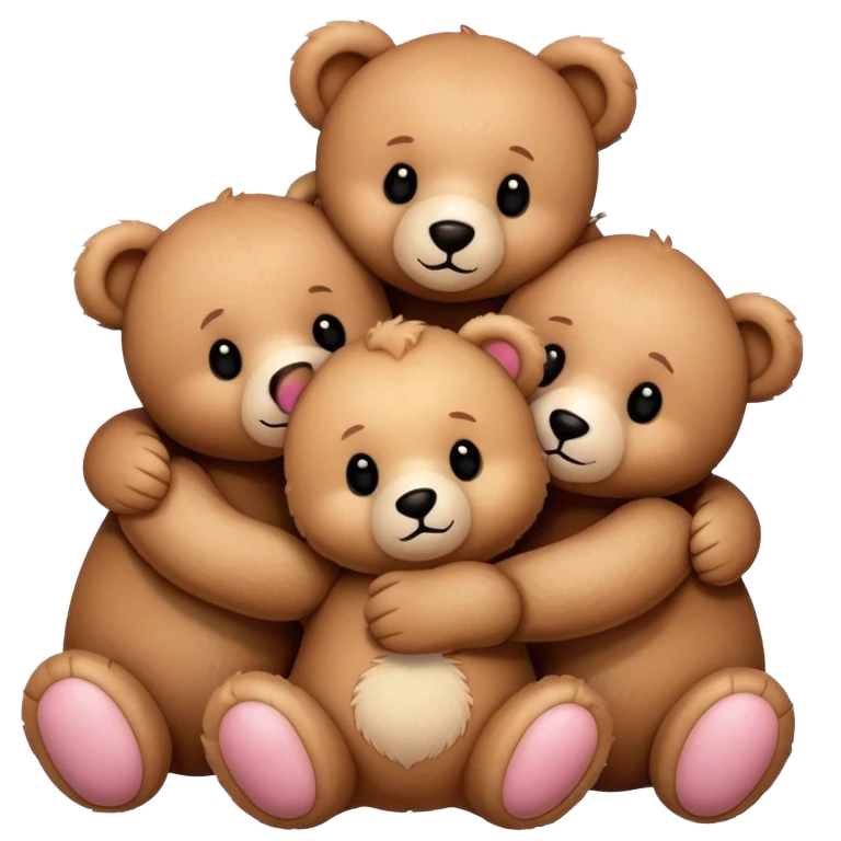  cute teddy bears hugging  emoji