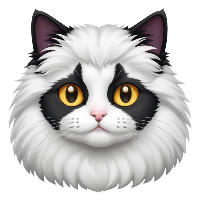 Gatto bianco e nero emoji