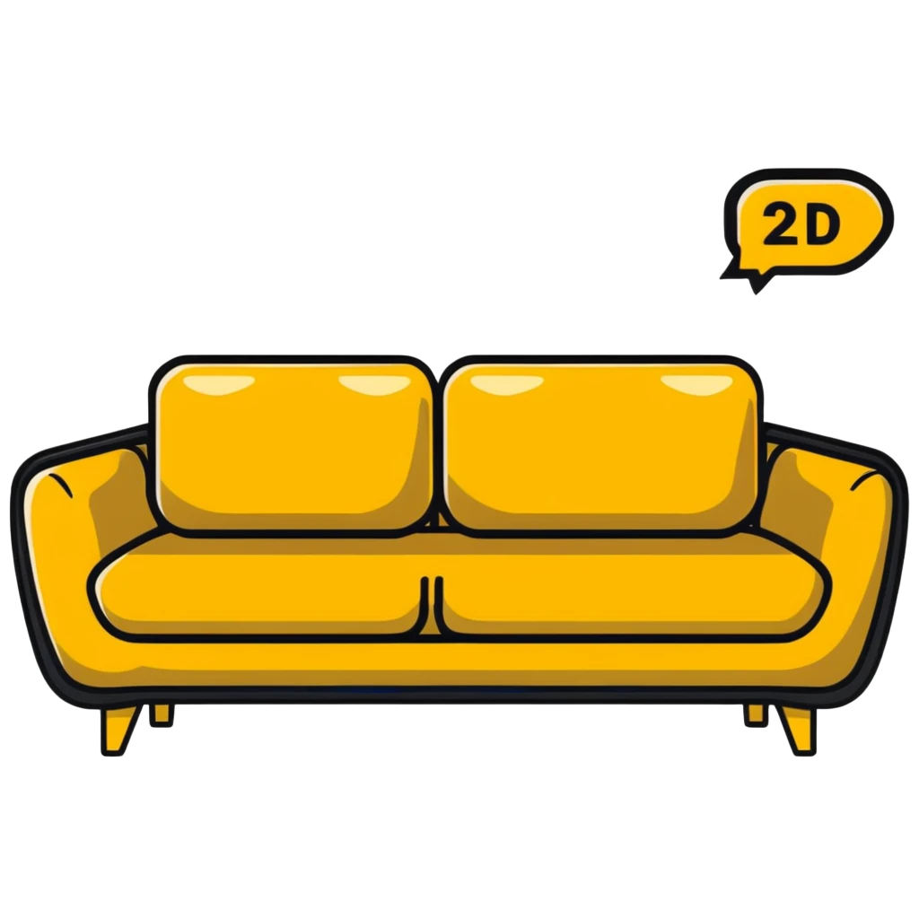modern sofa with price tag emoji