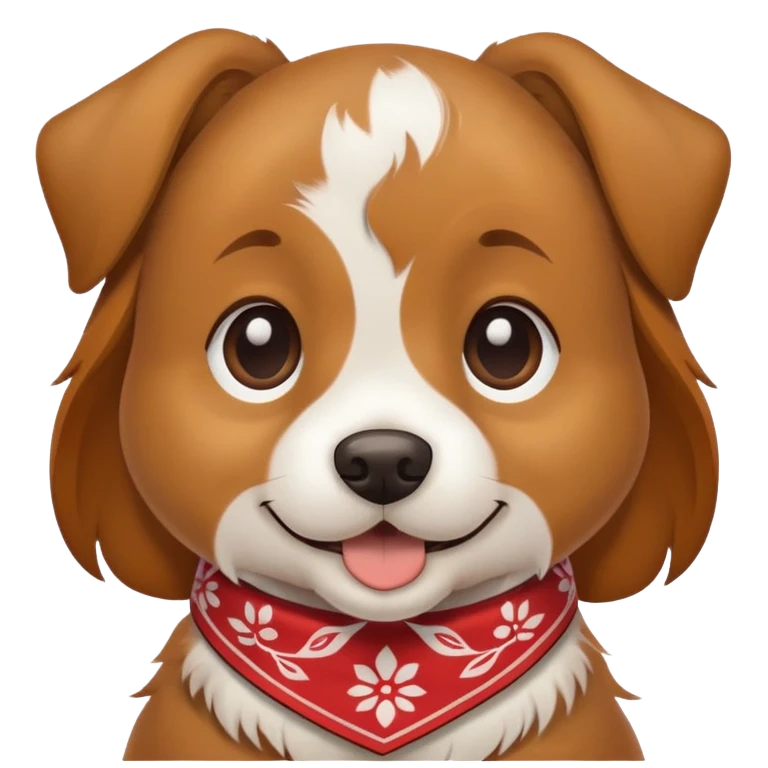 dog with bandana emoji
