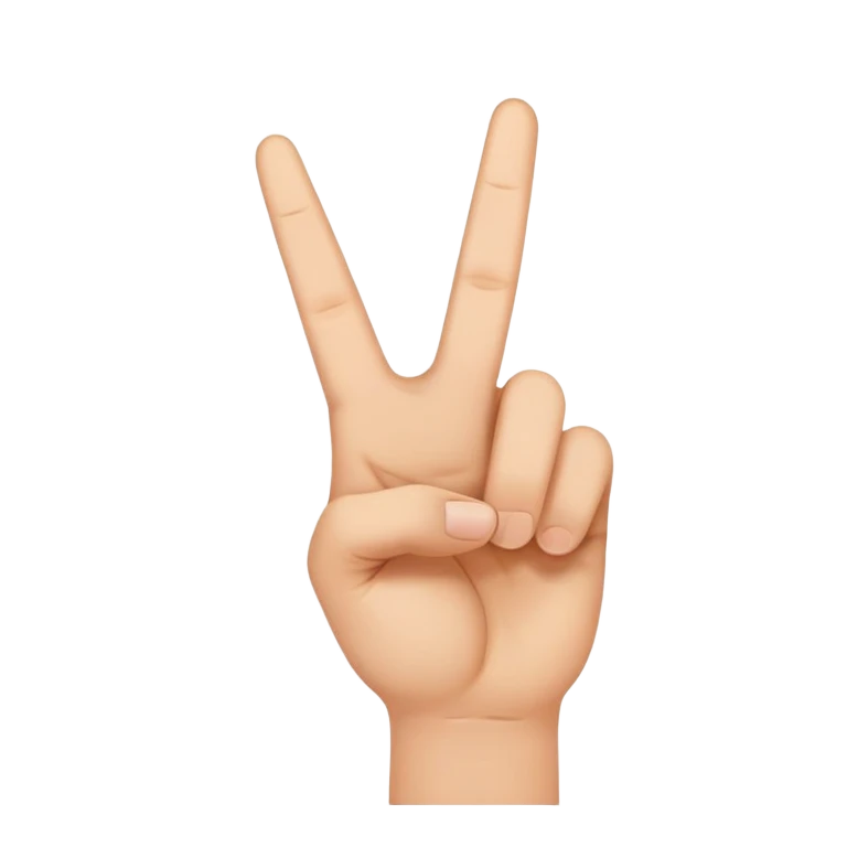 peace sign hand gesture emoji