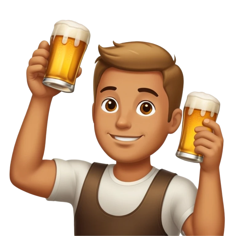 Men drinking beer emoji