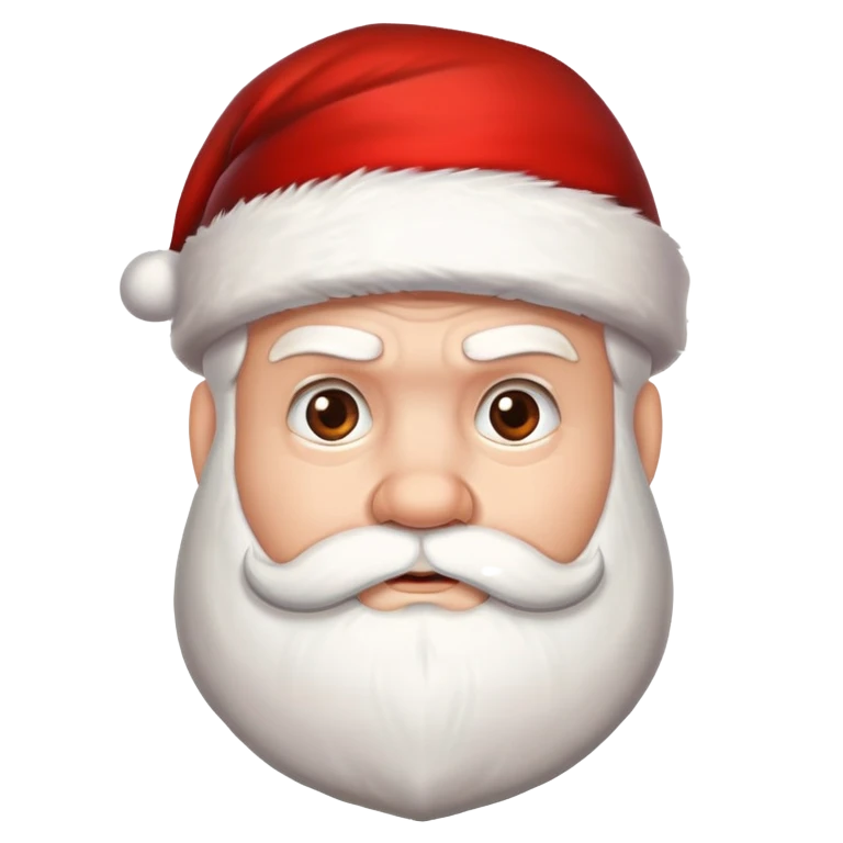 Santa suspicious emoji