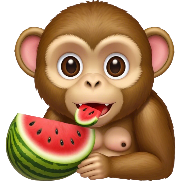 Monkey eating watermelon  emoji