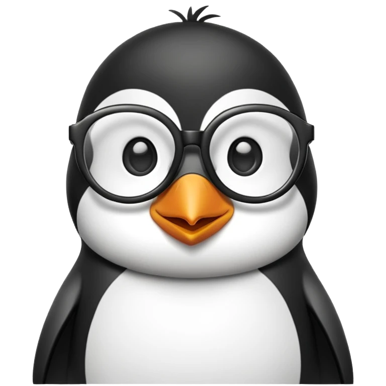 Пингвин в очках  emoji
