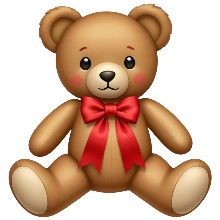 Bow on a teddy bear emoji