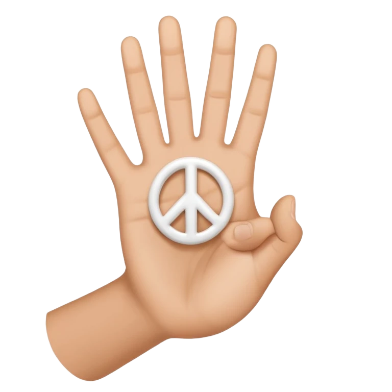 Hand with connected peace sign emoji