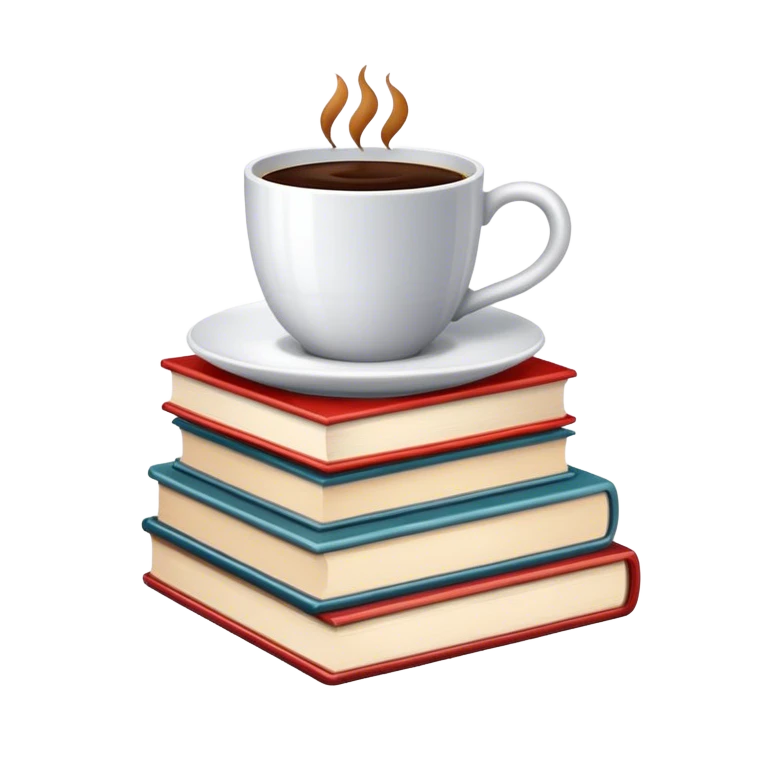 Books and coffe emoji
