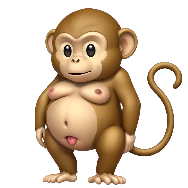 Monkey with big butt emoji