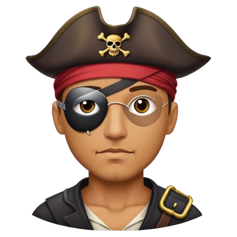 Man with pirate eye patch emoji