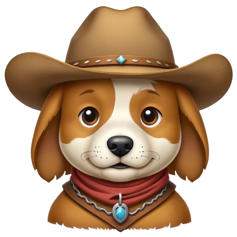 Ein Hund mit einem Cowboy Hut  emoji