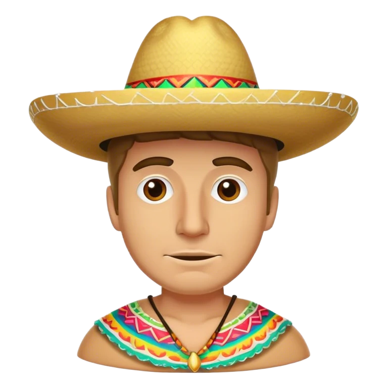 white man in ￼Sombrero  emoji