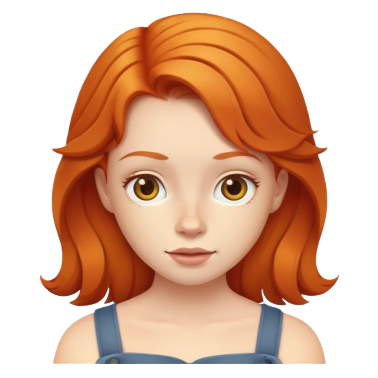 Полная рыжая девушка emoji