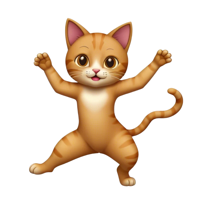 Un chat qui danse emoji