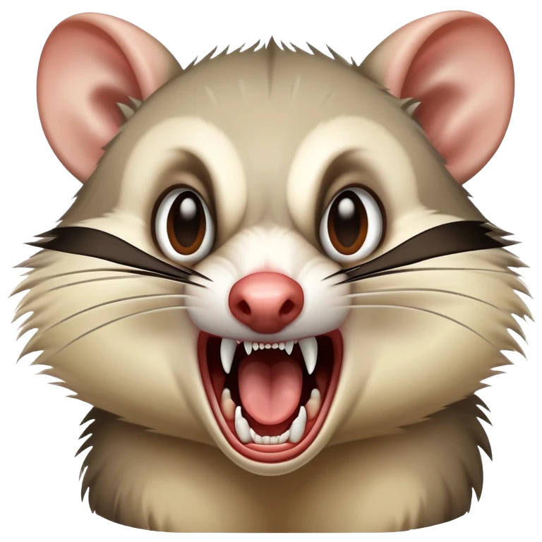 Screaming opossum  emoji