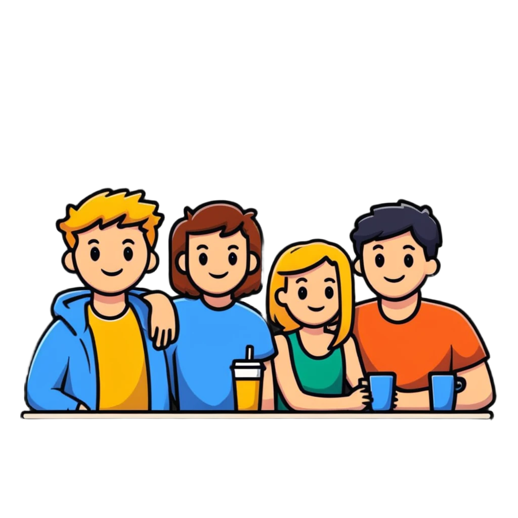 group of friends hanging out emoji