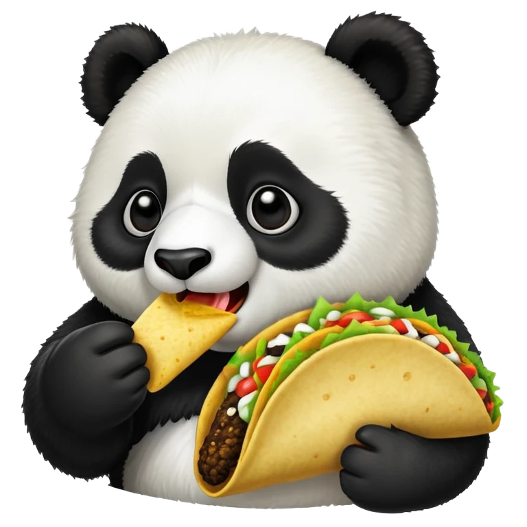 Panda eating a taco emoji
