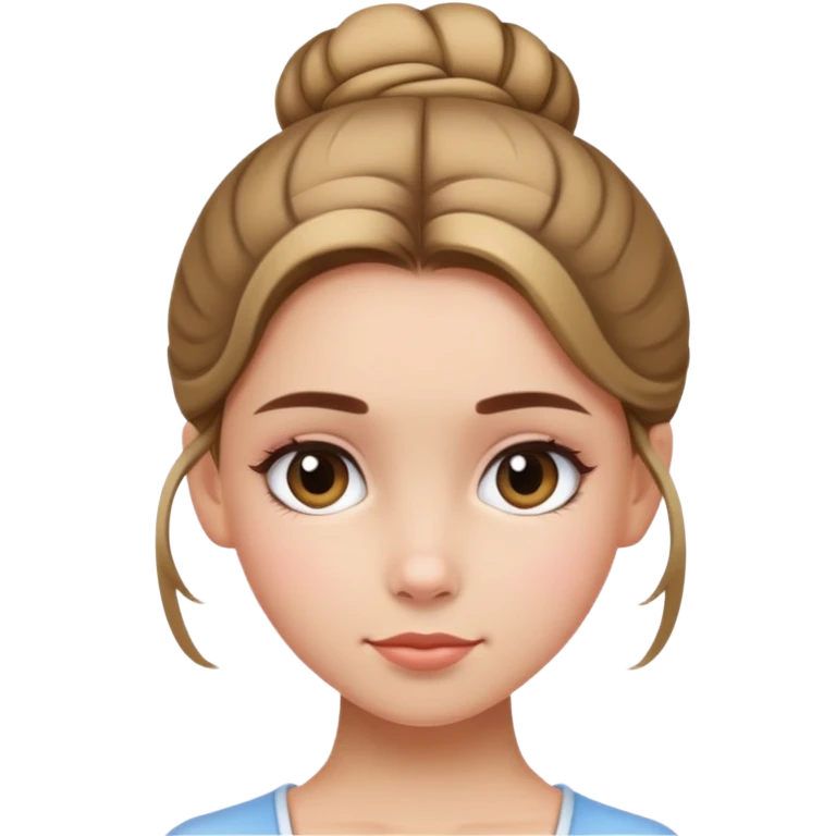 Une fille avec un chignon  emoji