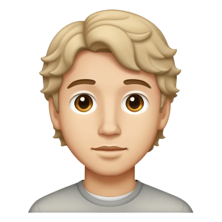 ragazzo con capelli corti e mossi emoji
