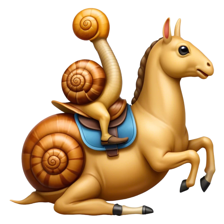 snail riding horse emoji