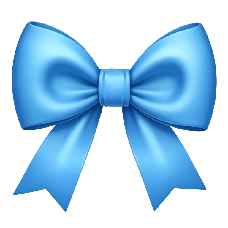Blue bow emoji