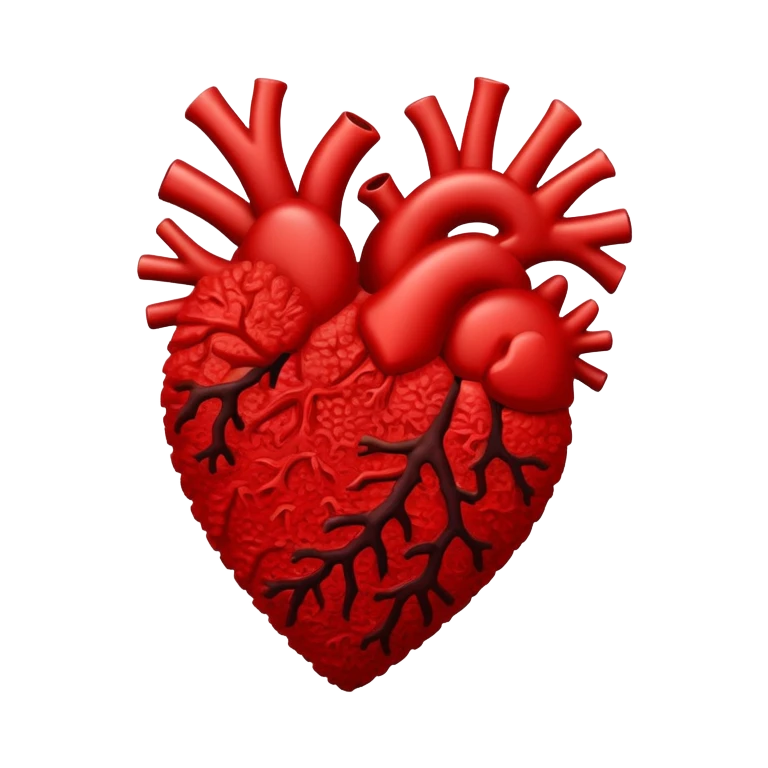 Dark red coral heart  emoji