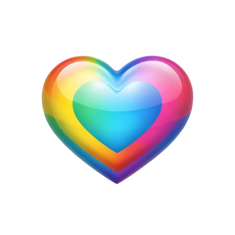 Cuore arcobaleno emoji