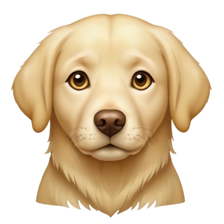 Yellow long-haired Labrador emoji