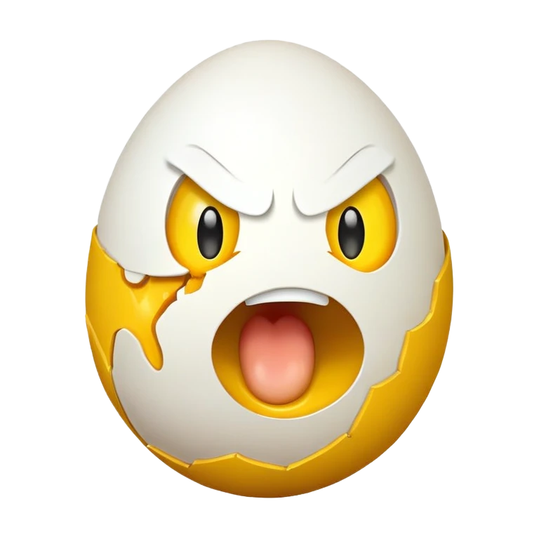 Screaming egg emoji