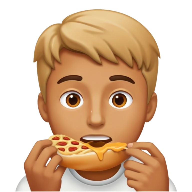 Man eating the food  emoji