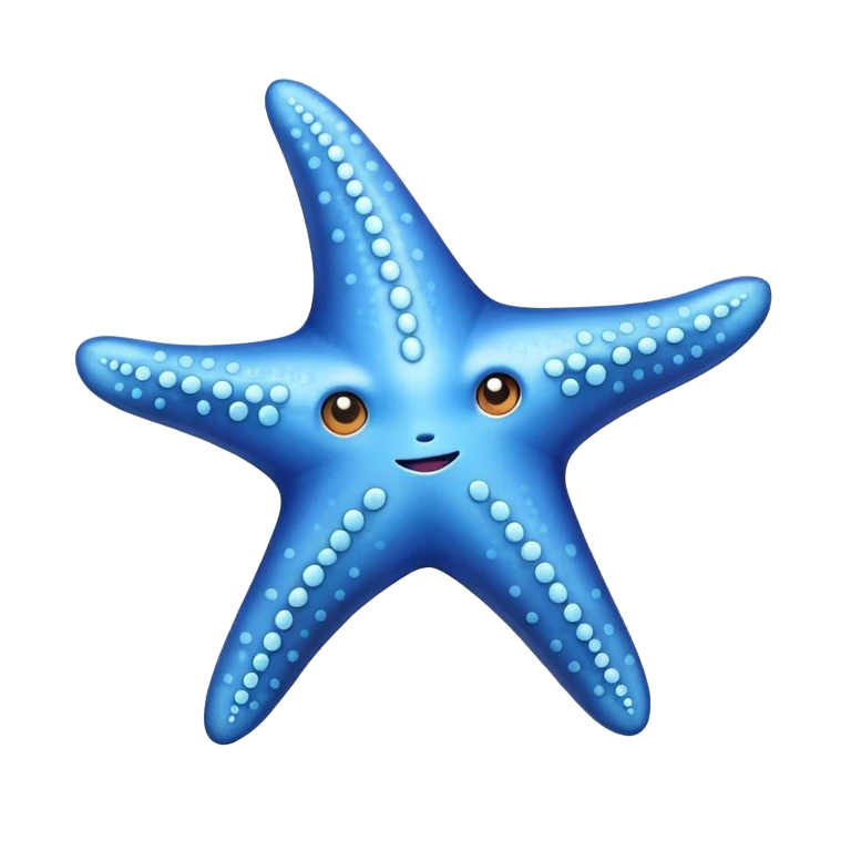 Estrella de mar azul  emoji