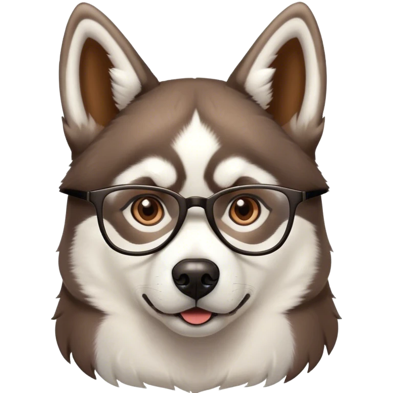 husky with glasses emoji