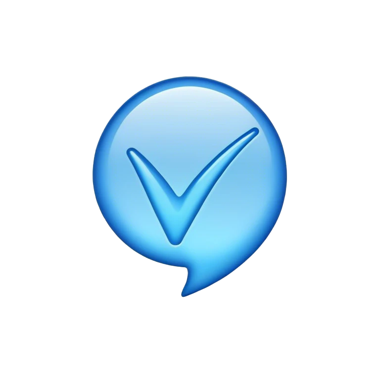  blue tick  emoji