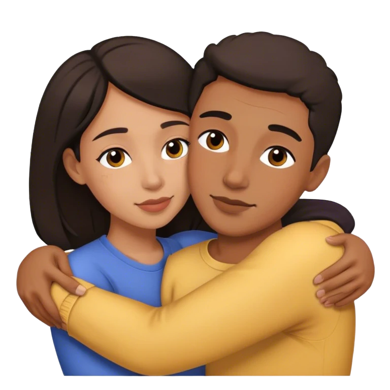 Two people cuddling emoji