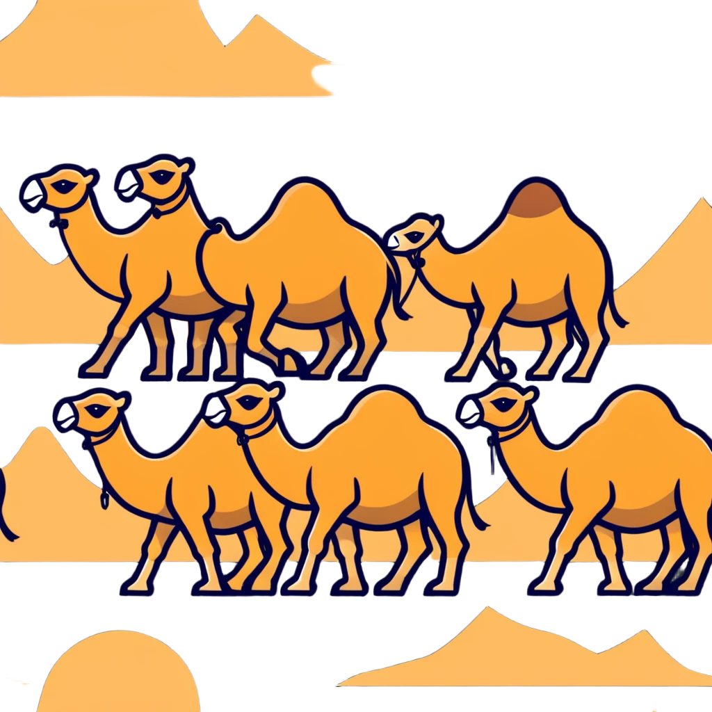 group of camels emoji