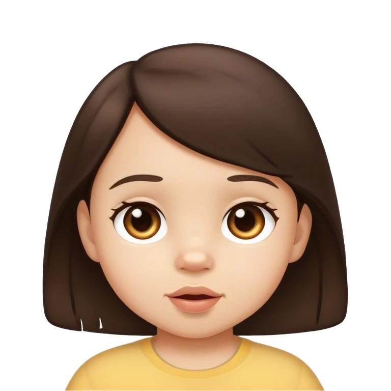 brunette toddler  emoji
