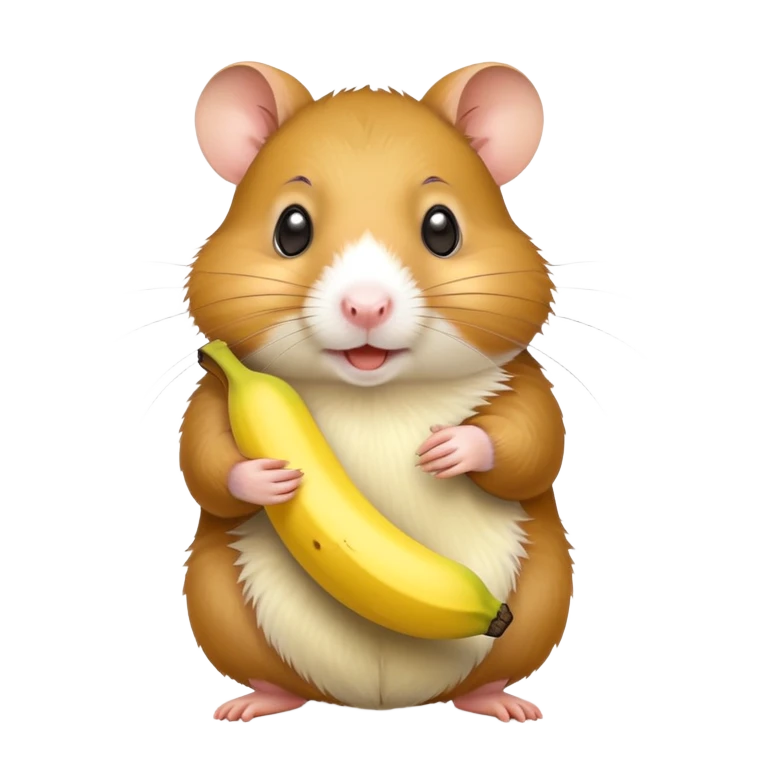 Hamster With banana  emoji