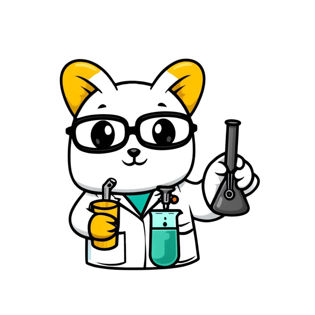 A really really cool scientist butterfly emoji