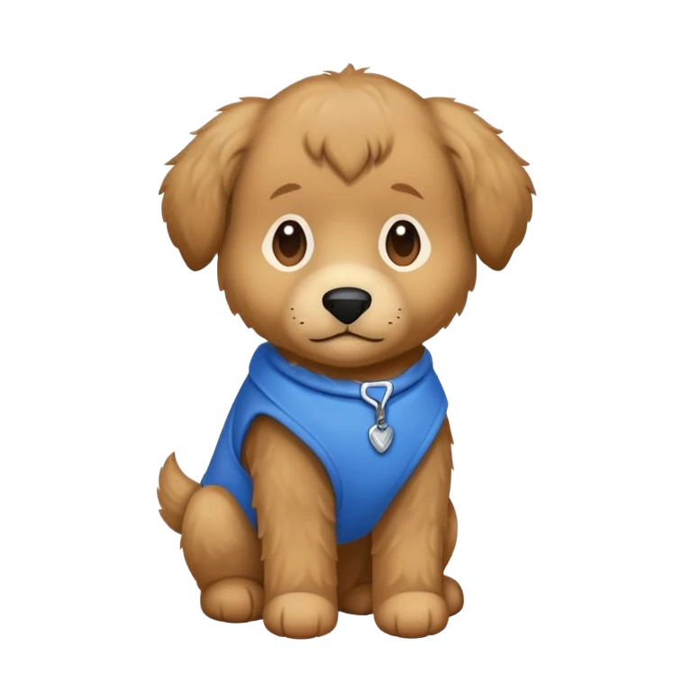cane che indossa una maglia blu emoji