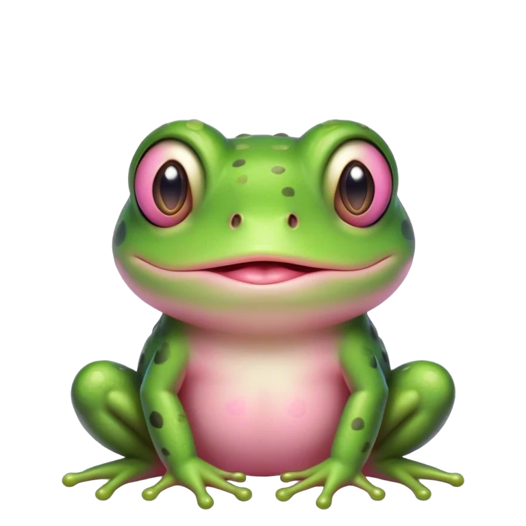 cute frog cheeks pink emoji