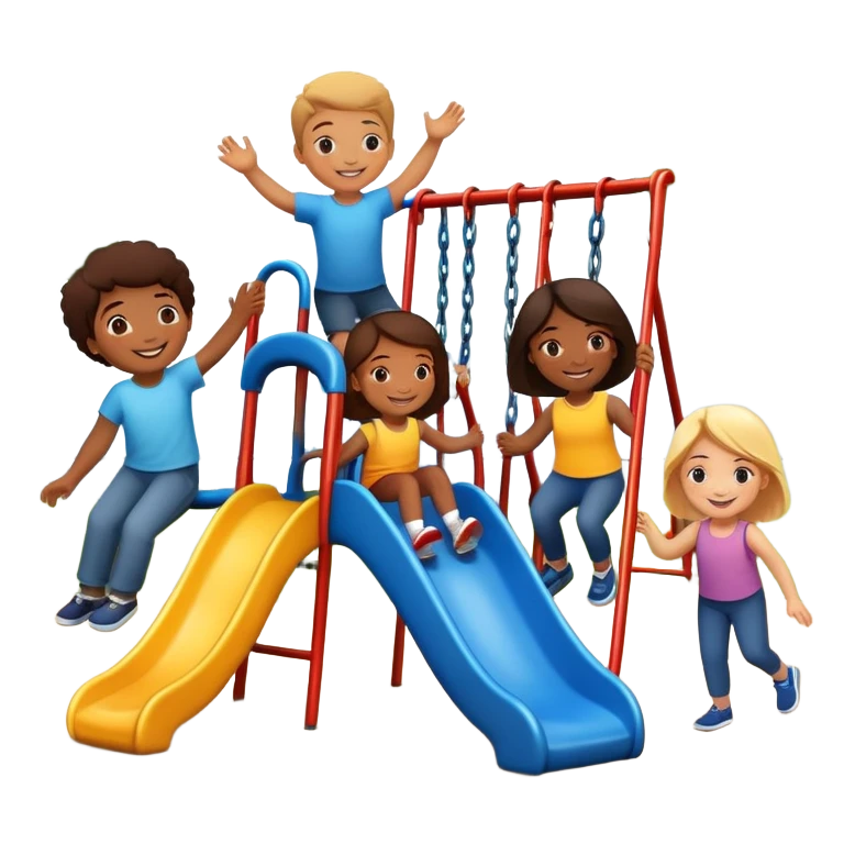 Kids on playground emoji