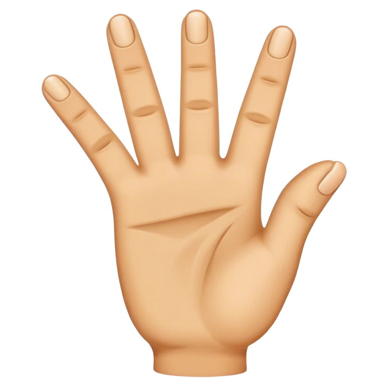 Three fingers emoji
