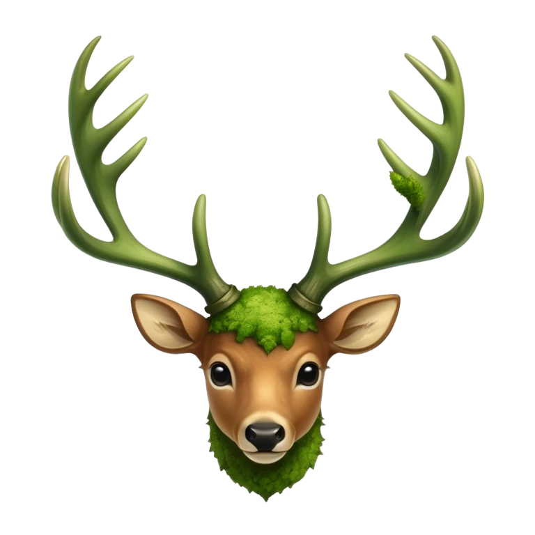 Deer Antlers in green emoji