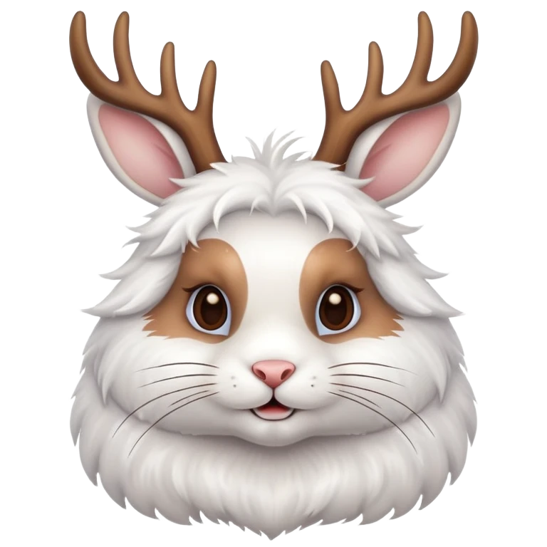 rabbit with deer antlers emoji