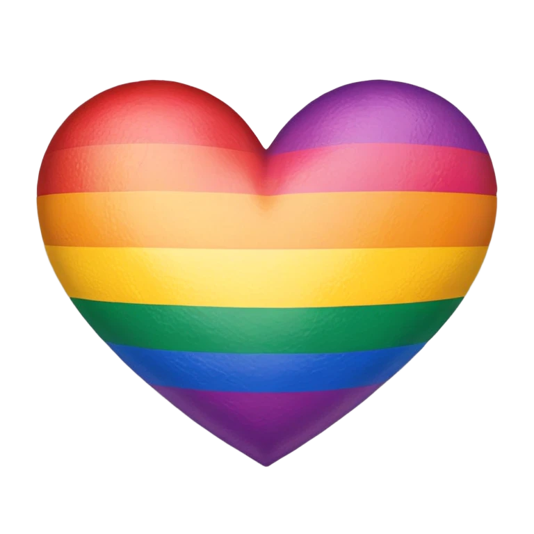 Pride flag heart emoji