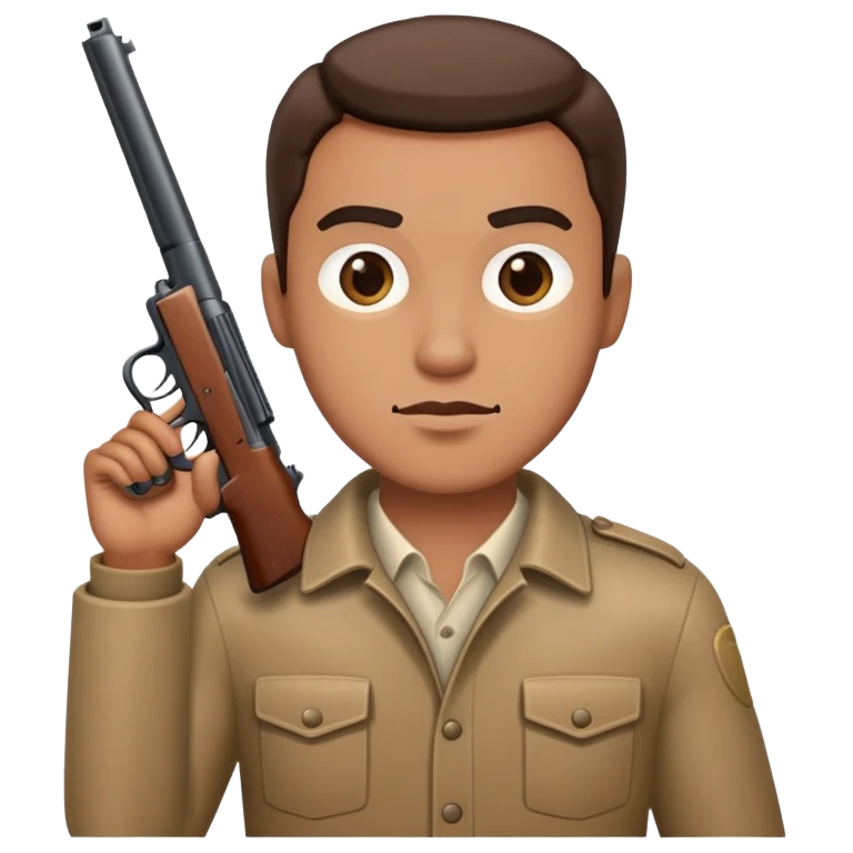Man holding a gun  emoji